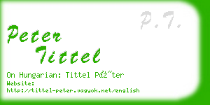 peter tittel business card